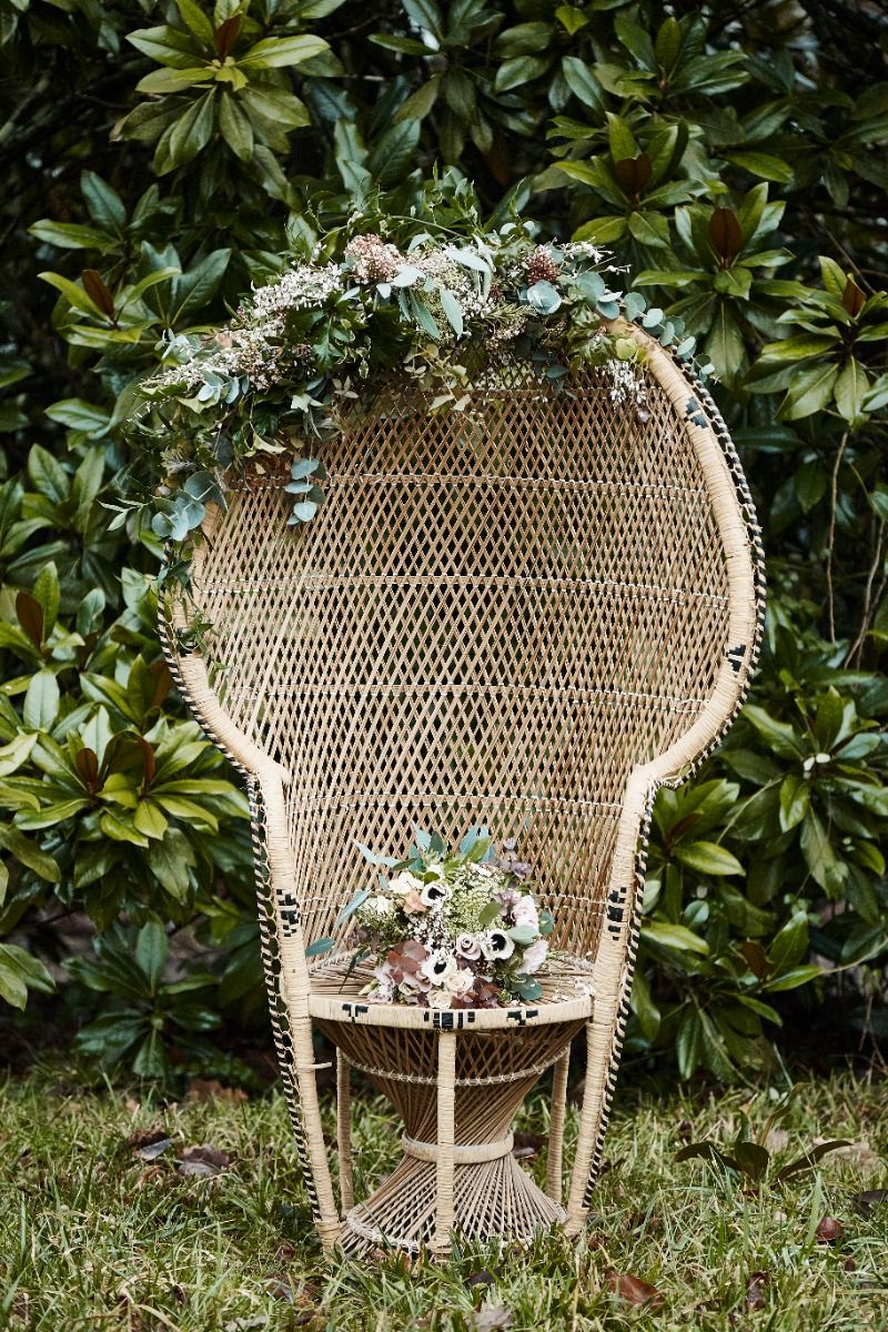 Fauteuil Emmanuelle rotin vintage