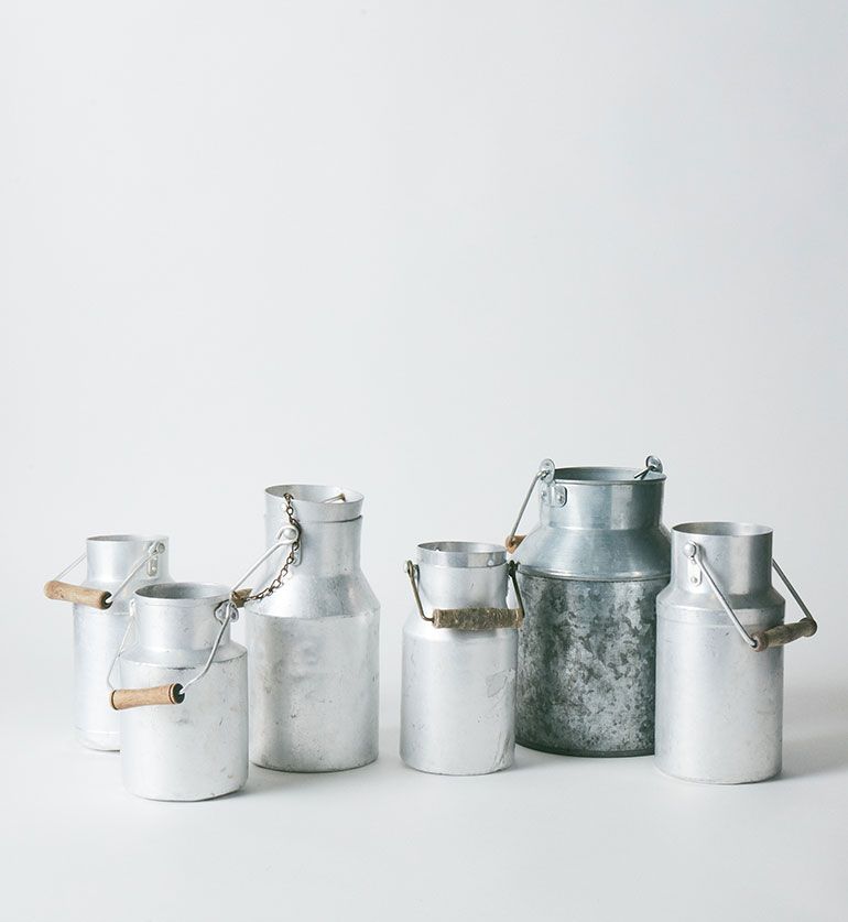 Pot à lait en zinc vintage