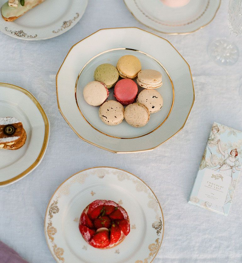 Petite assiette vintage Blanc-doré