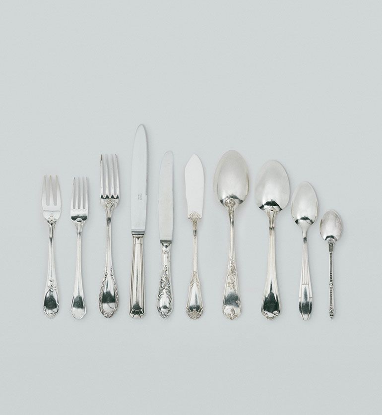 Couteau à poisson vintage argent