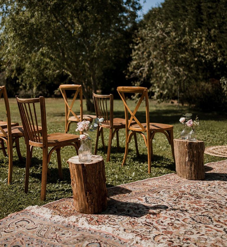 Chaise en bois vintage