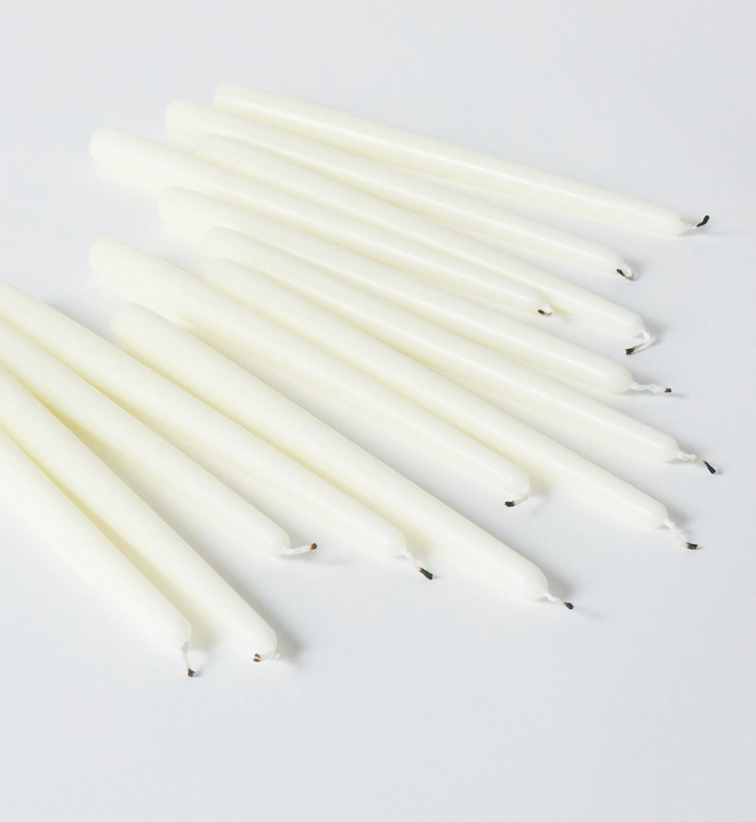 Lot de 12 flambeau ivoires 