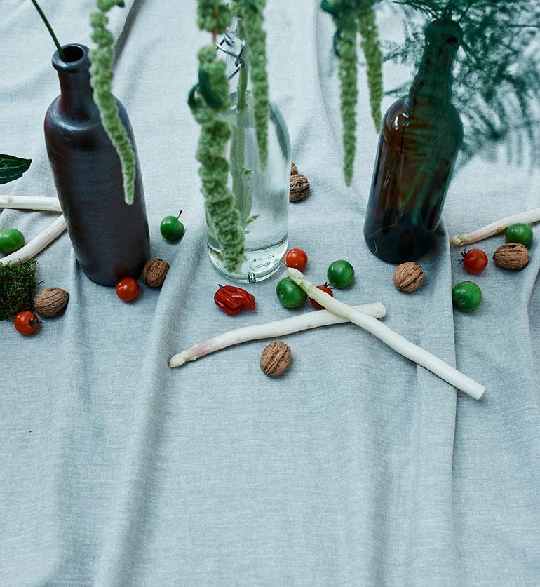 Nappe Lin vert 290 X 400cm