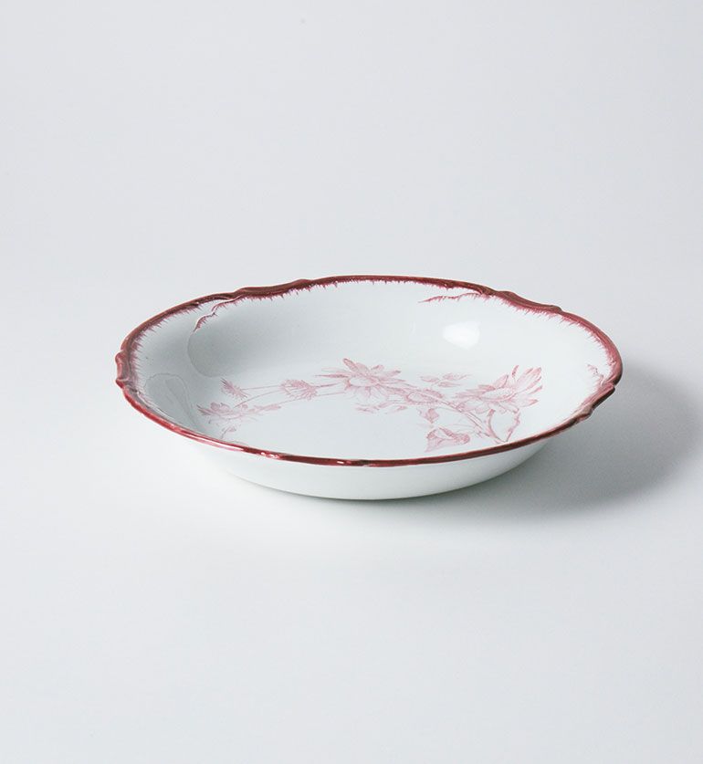 Plat creux vintage Rouge-rose