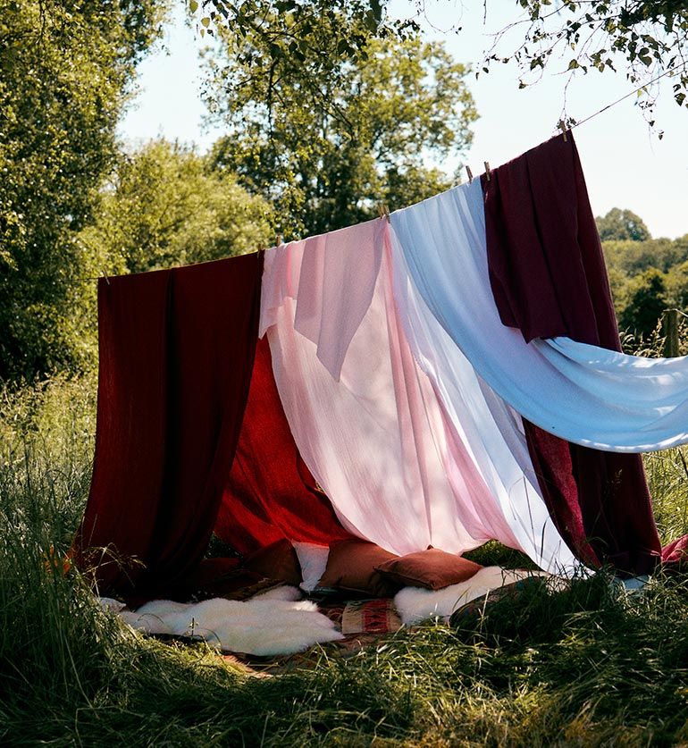 Gaze de coton rouge