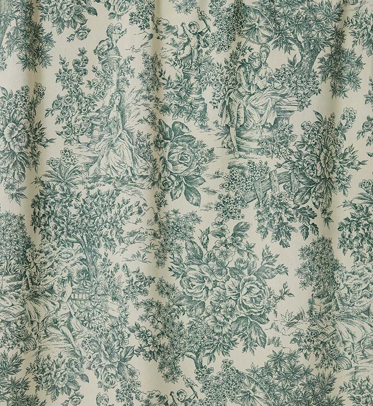 Serviette Toile de Jouy verte