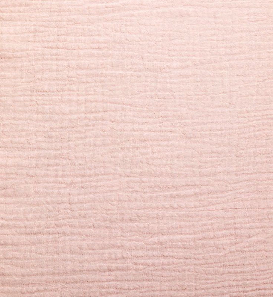 Gaze de coton rose poudré