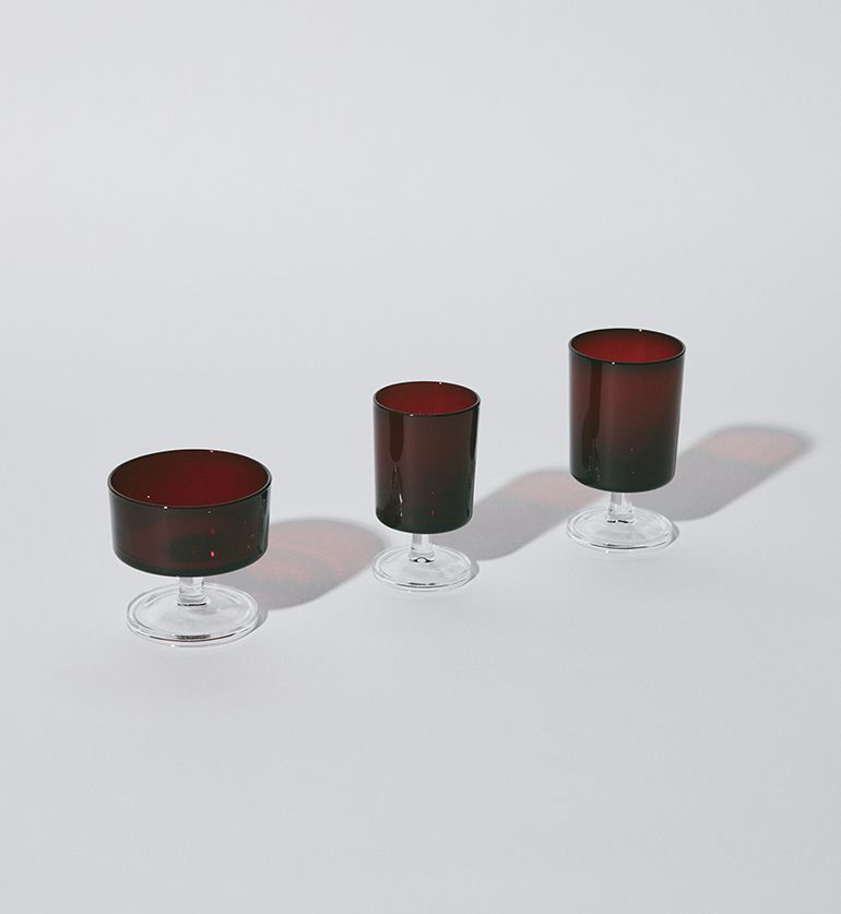 Verre à eau vintage Suède rouge