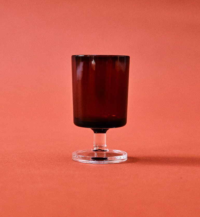 Verre à eau vintage Suède rouge