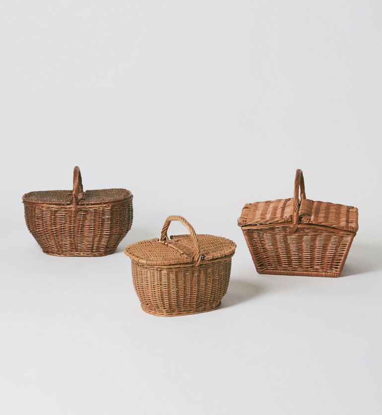 Panier de pique-nique vintage en osier