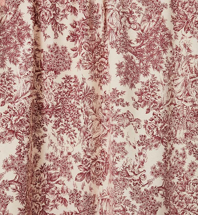Serviette Toile de Jouy brique