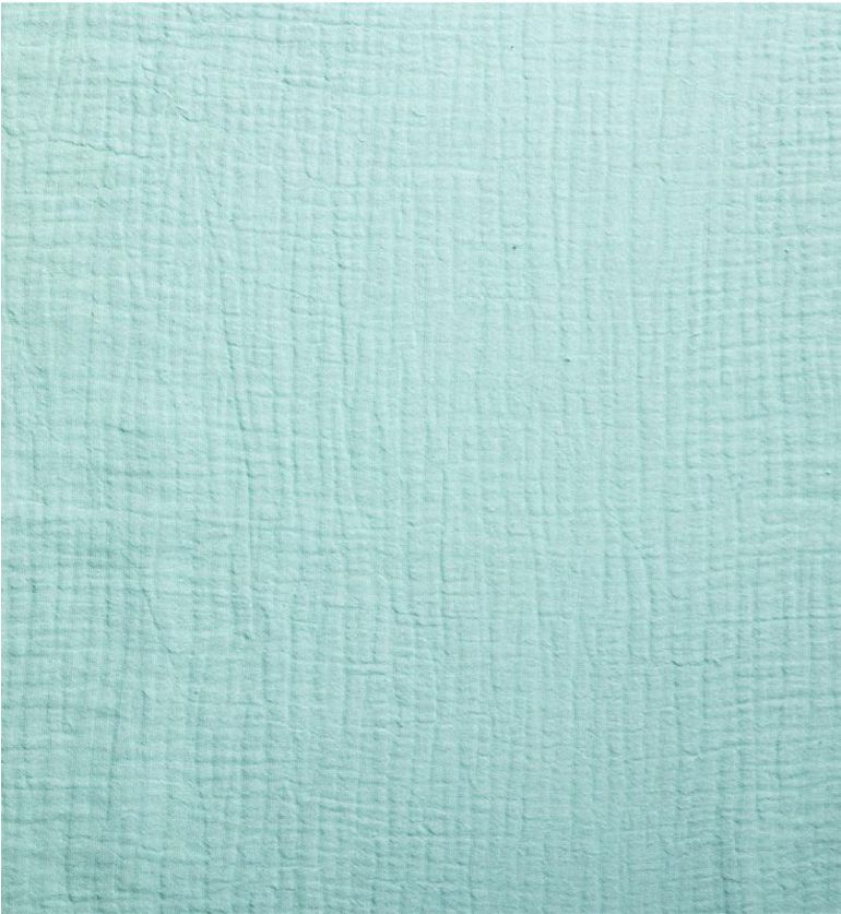 Gaze de coton turquoise
