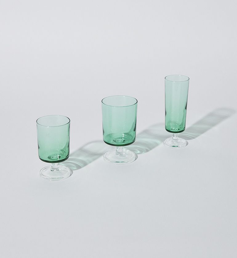 Verre à eau vintage Suède vert